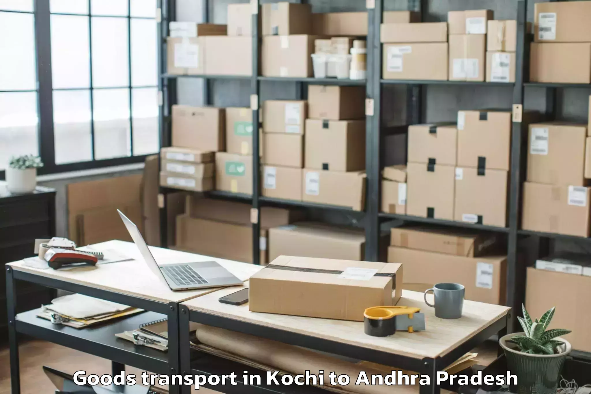 Top Kochi to Vaddeswaram Goods Transport Available